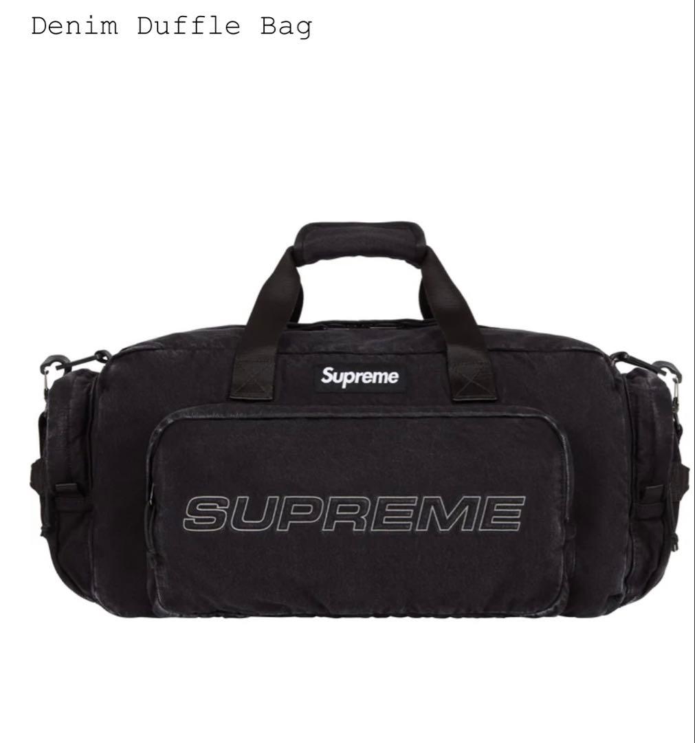 バッグ Supreme Denim Duffle Bag Black