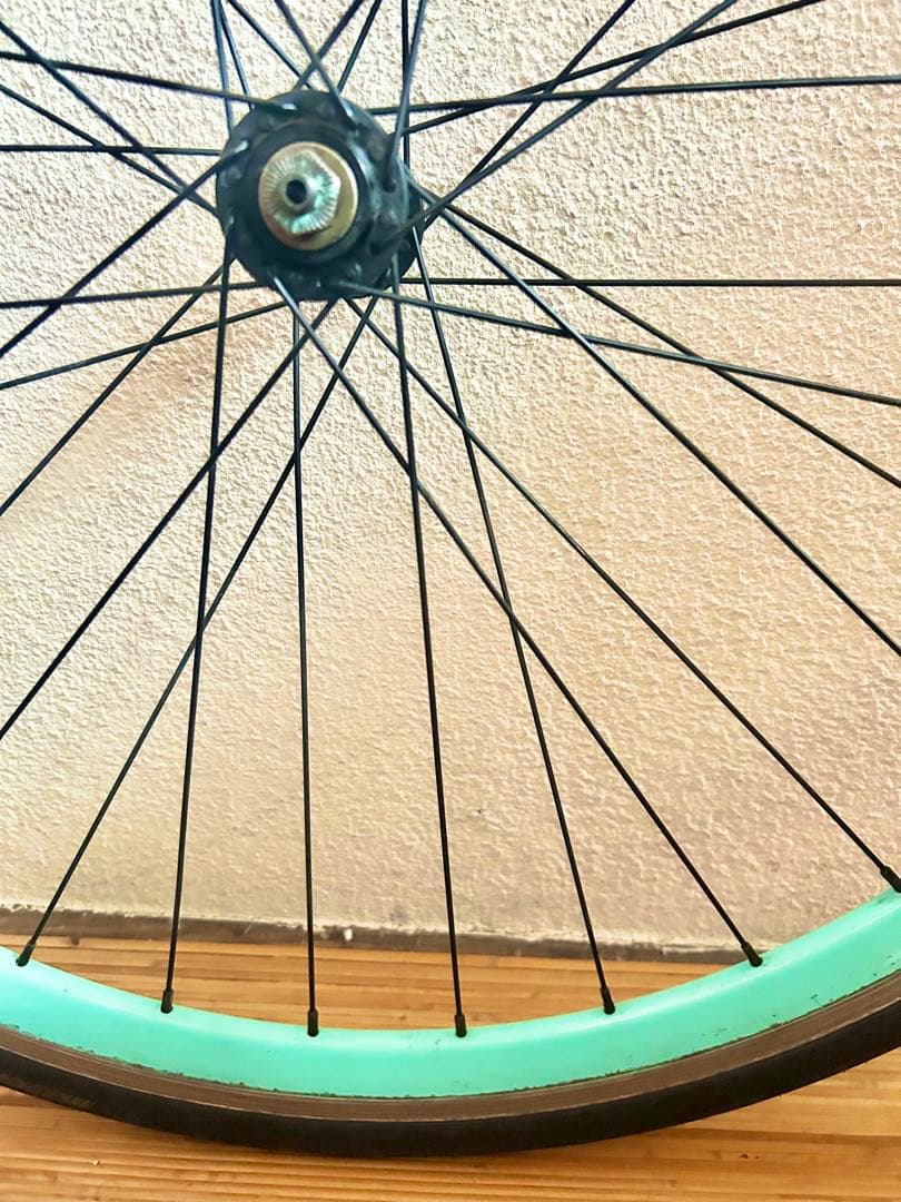 ビアンキ【Bianchi純正】クリンチャーホイール＆タイヤ前輪★珍しいチェレステ