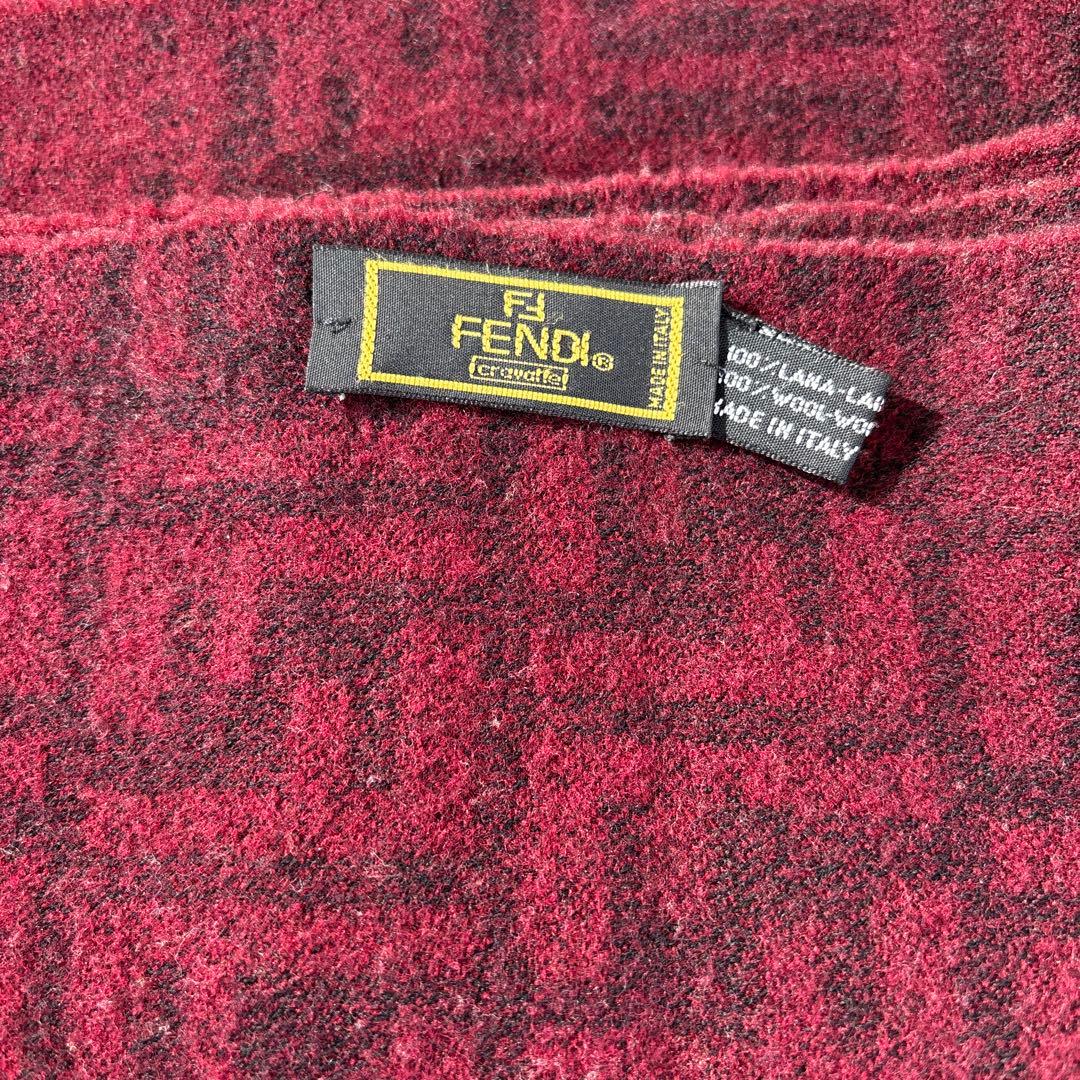 フェンディ FENDI ズッカチェック柄 マフラー イタリア製