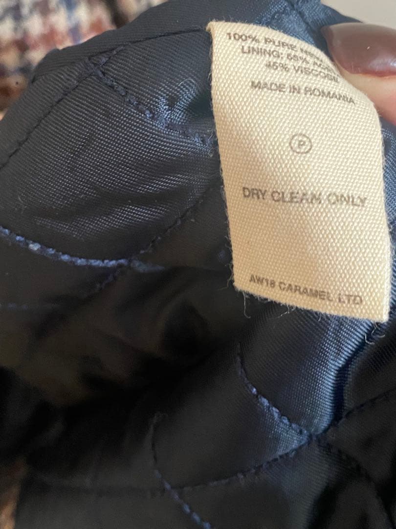 CARAMEL ウールコート　ダブルチェスター 10y