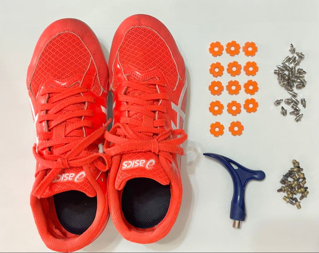 ASICS EFFORT13（25cm）スパイクピン、レジナスガード、ハンドル付