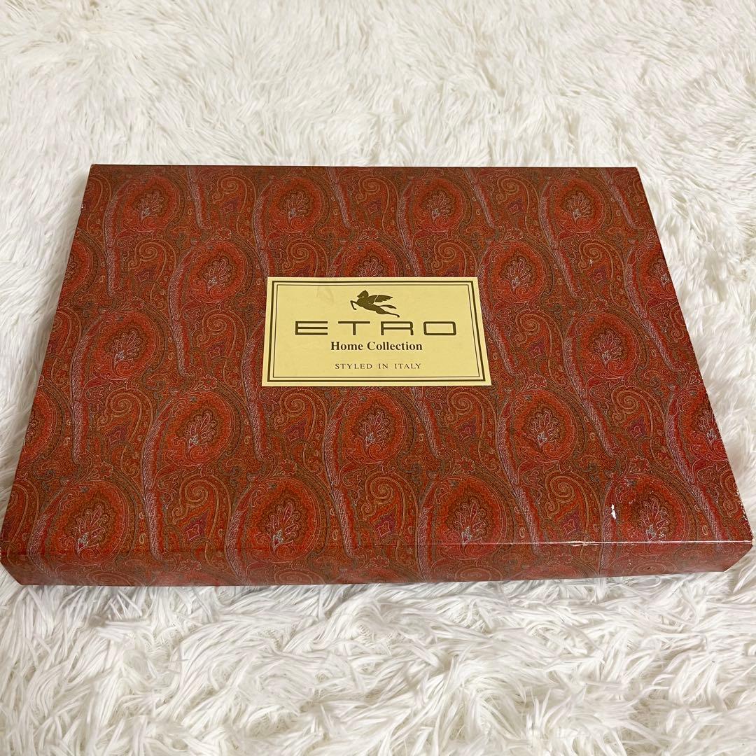 未使用 ETRO エトロ ペイズリー柄 プリントフラットシーツ シーツ