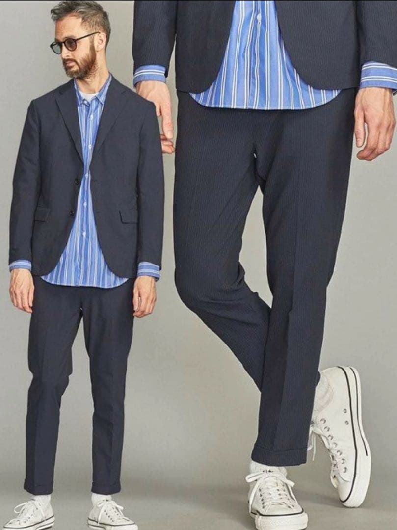 【美品】BEAUTY&YOUTH BY ”TORAY” シアサッカーセットアップ