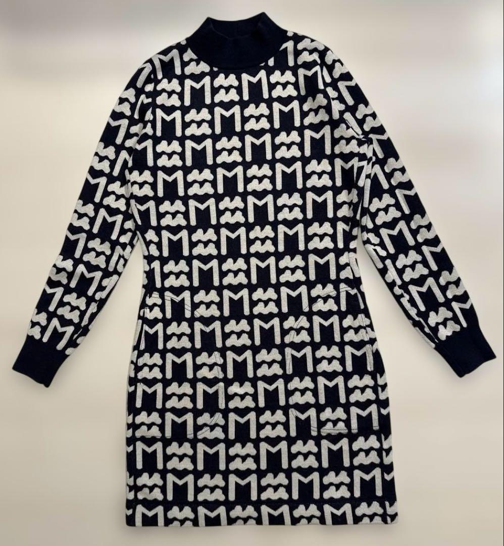 muta MARINE ムータマリン　ウール混　総柄　ニット　ワンピース　S