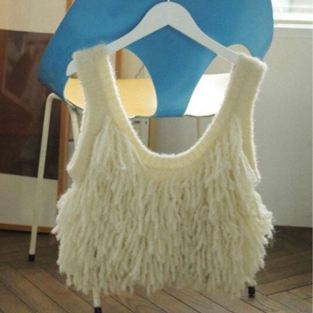 anuke フリンジニットビスチェ