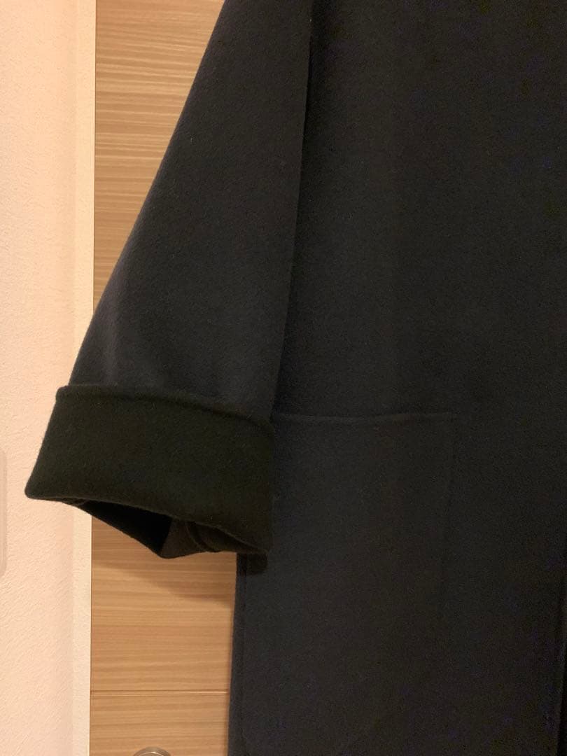 ユナイテッドアローズ　バイカラーリバーミドルコート　ネイビー　38 一度のみ着用