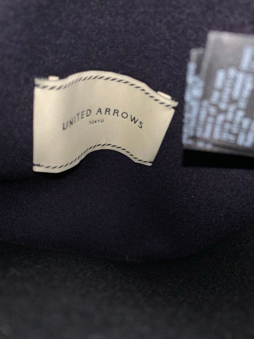 ユナイテッドアローズ　バイカラーリバーミドルコート　ネイビー　38 一度のみ着用