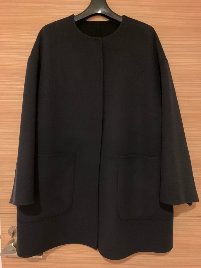 ユナイテッドアローズ　バイカラーリバーミドルコート　ネイビー　38 一度のみ着用