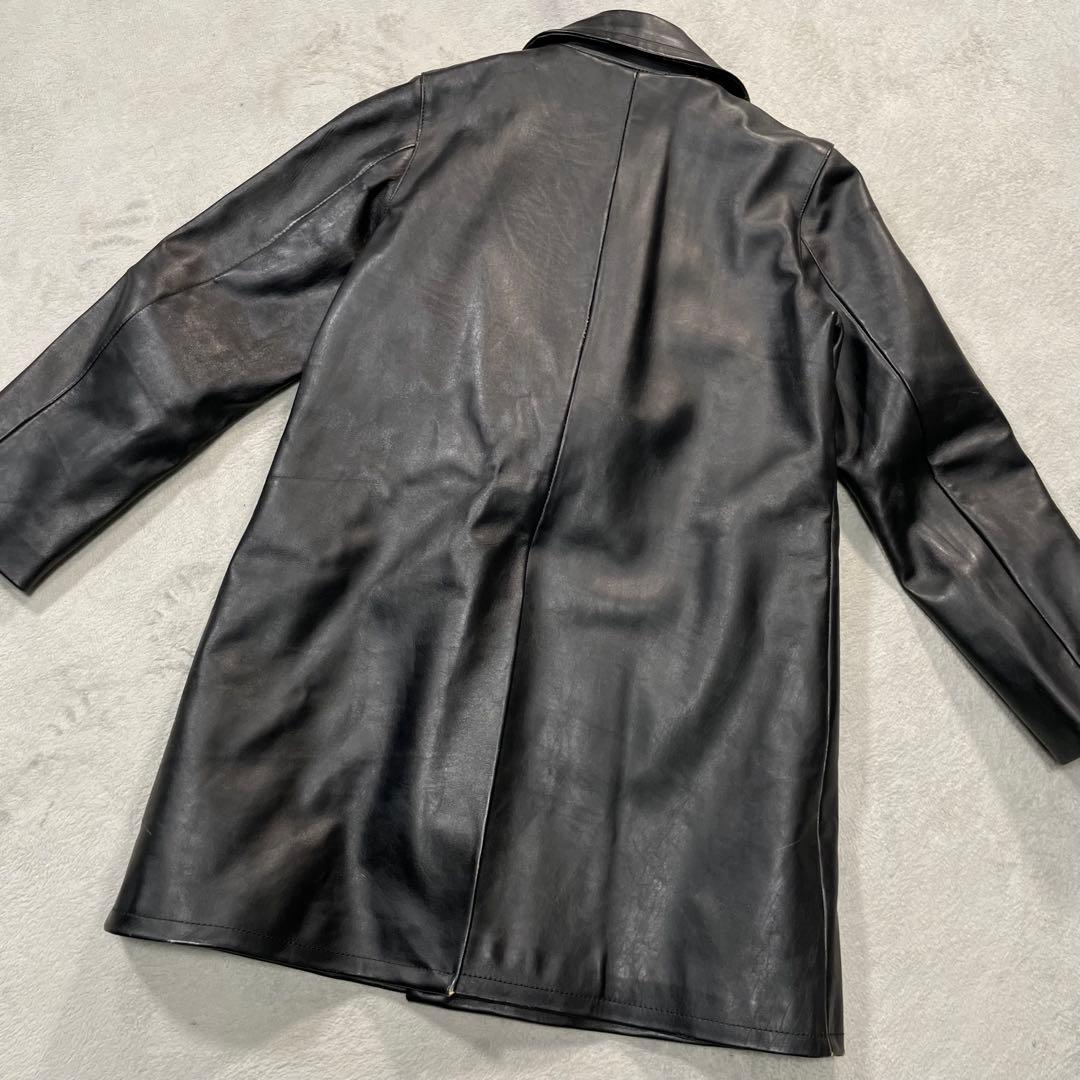 A.P.C アーペーセー 牛革 レザー Pコート ブラック　M