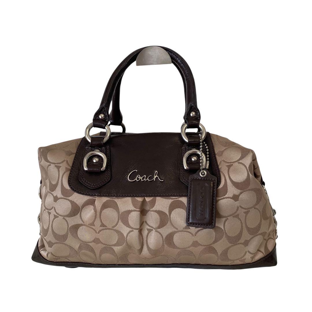 美品　コーチ　2way ショルダーバッグ　シグネチャー　斜めがけ　15443