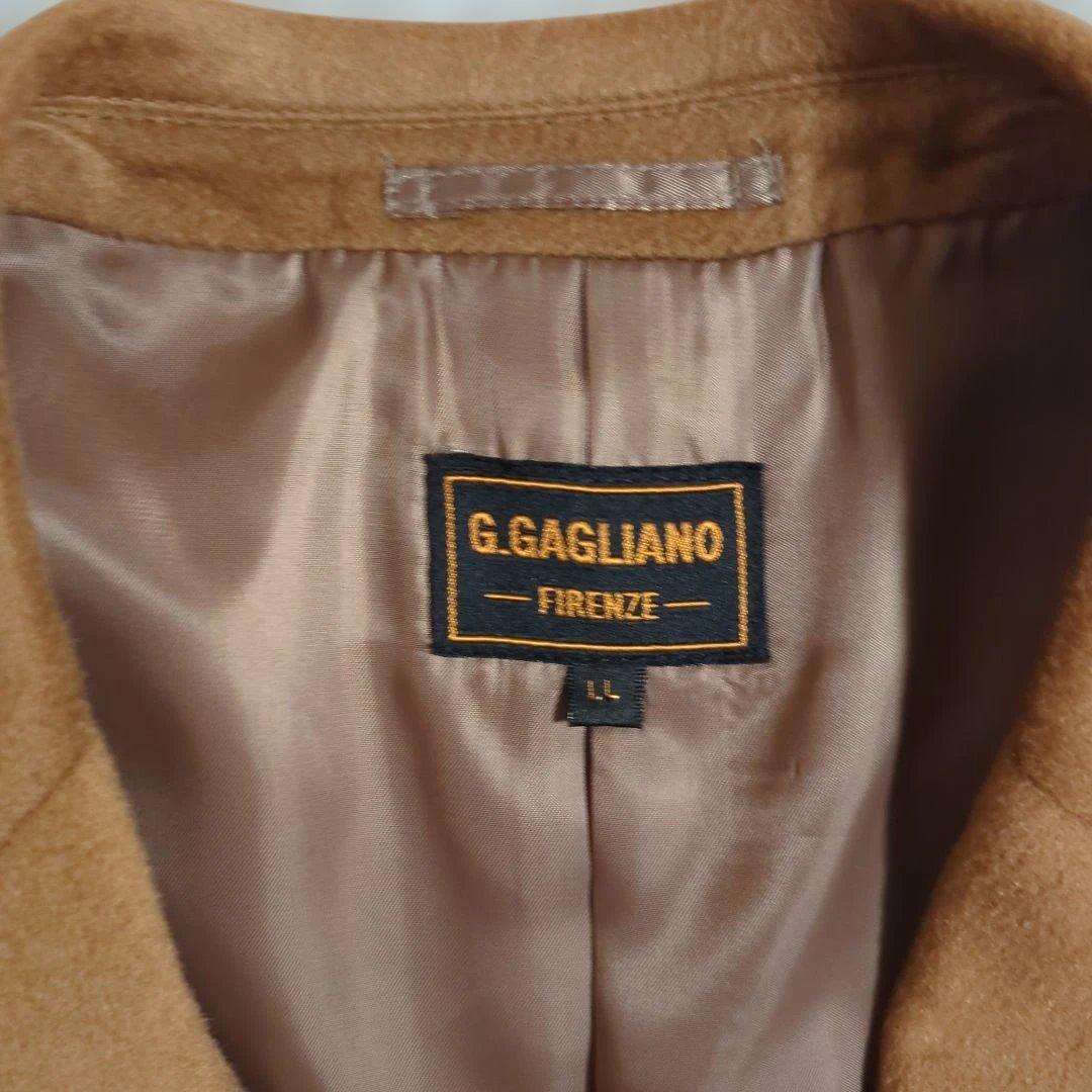 美品　G.GAGLIANO　カシミア100　テーラードジャケット　キャメル　LL