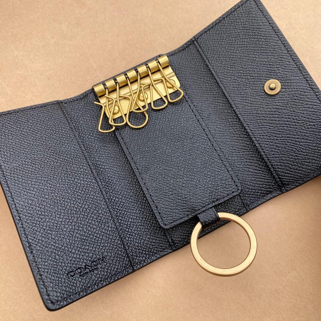 キーホルダー　キーケース　キーリング　ブラック