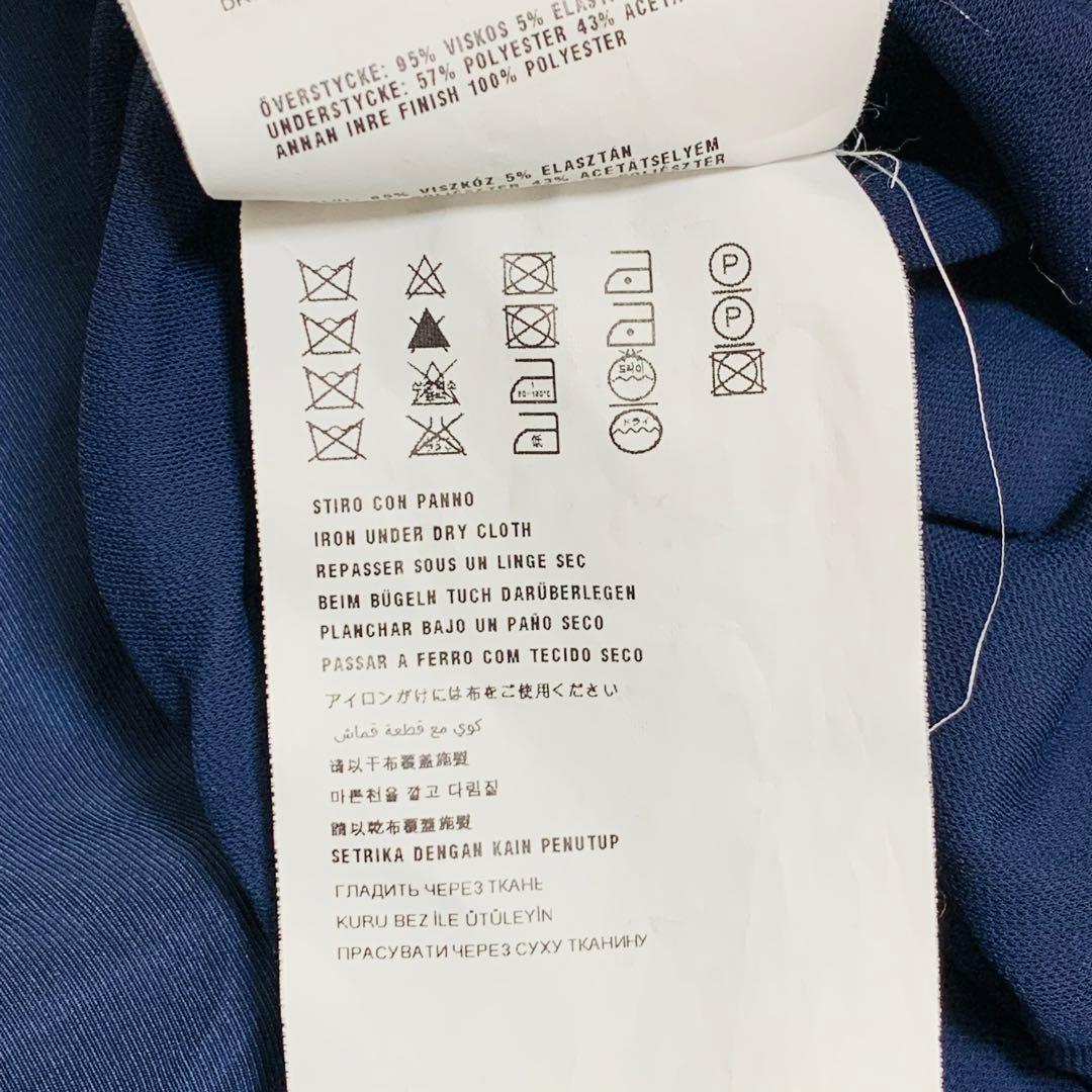 ミュウミュウ ベアトップワンピース イタリア製 ネイビーブルー 美品