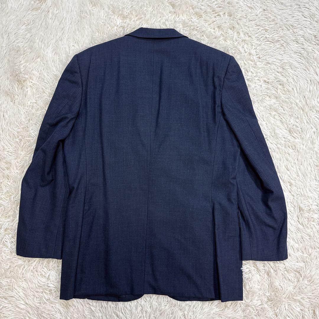 【美品】バーバリーロンドン セットアップスーツ シャドーロゴ カシミヤ混 AB6