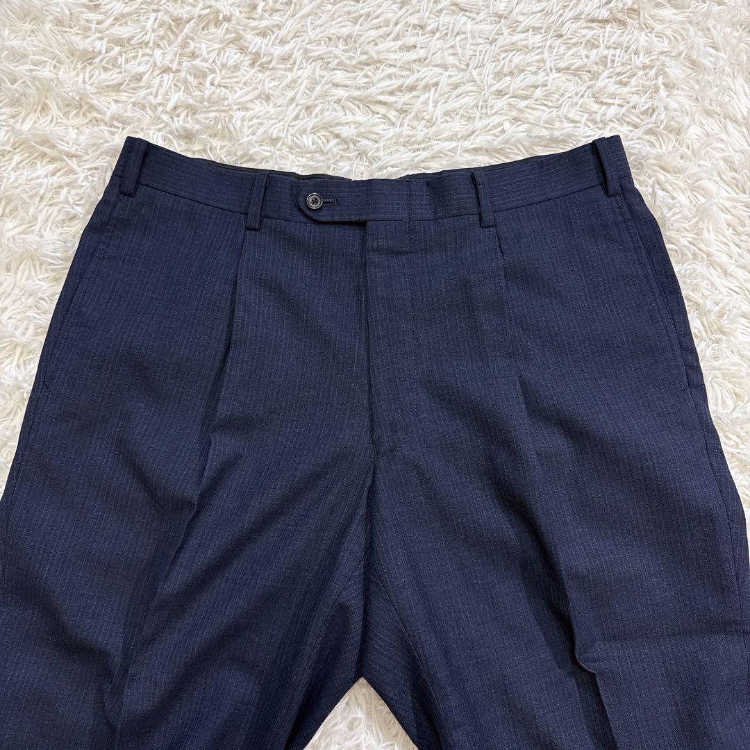 【美品】バーバリーロンドン セットアップスーツ シャドーロゴ カシミヤ混 AB6