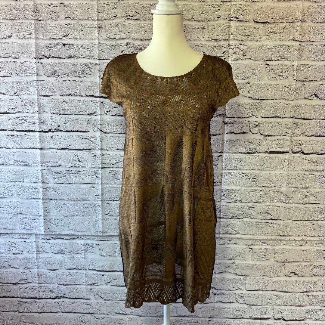 【PLEATS PLEASE】プリーツ プリーズ 半袖 ワンピース 総柄