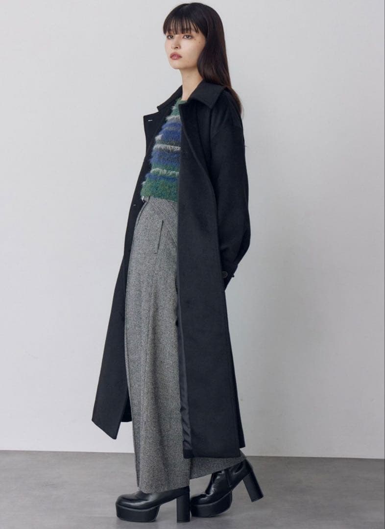 MURUA / スタンドネックダブルカラーコート