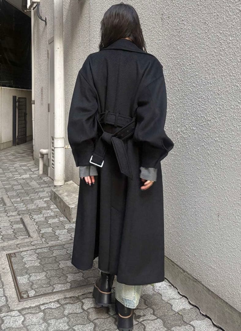 MURUA / スタンドネックダブルカラーコート