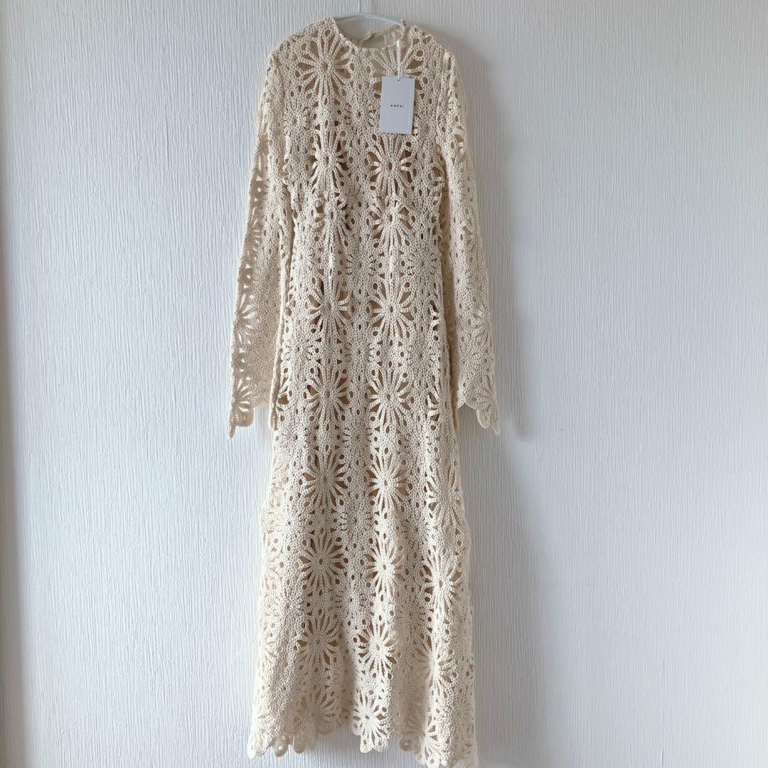 新品タグ付【Ameri】MEDI FLOWER SAINT LACE DRESS