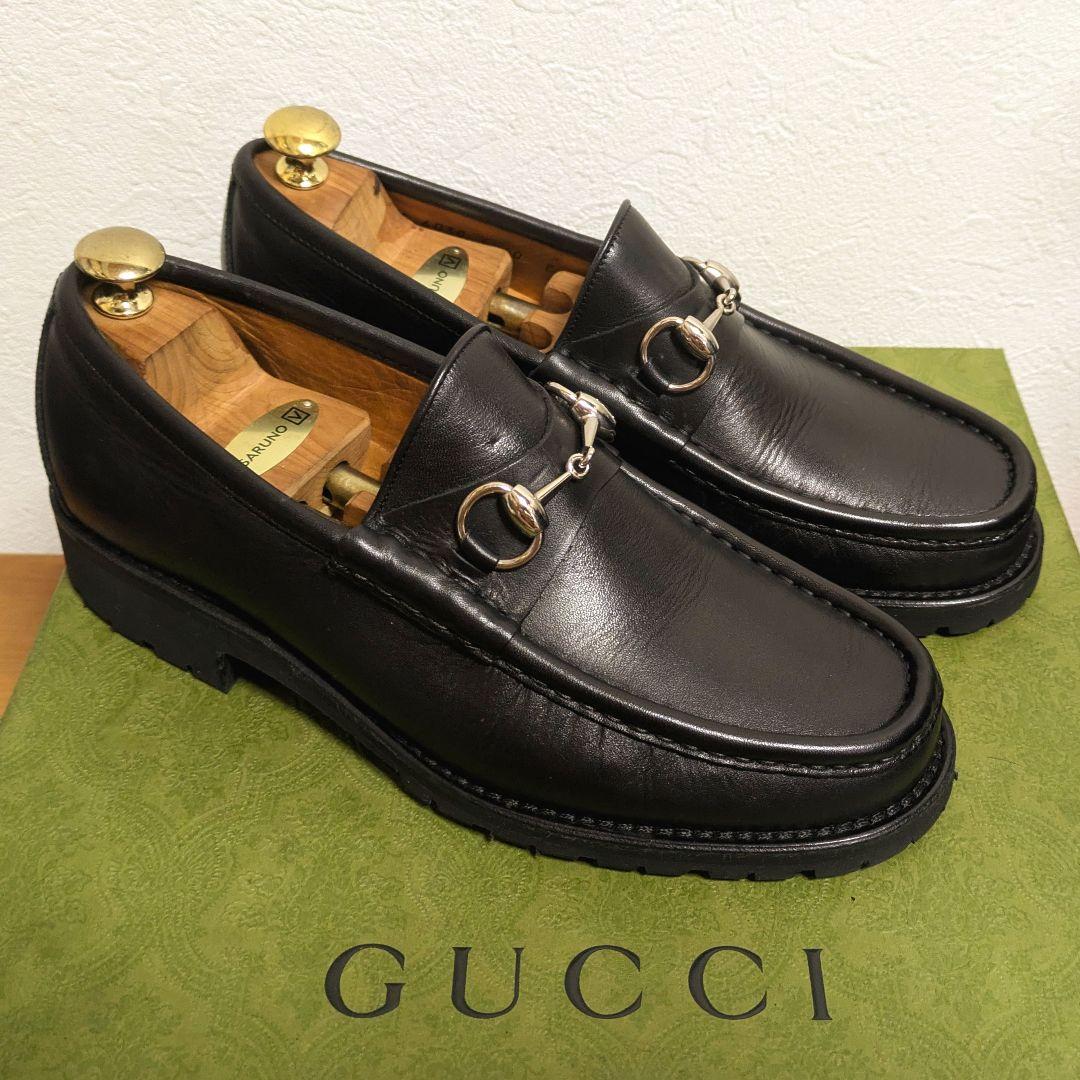 I*２様 美品　GUCCI　ホースビットローファー　ブーツ　黒　40E