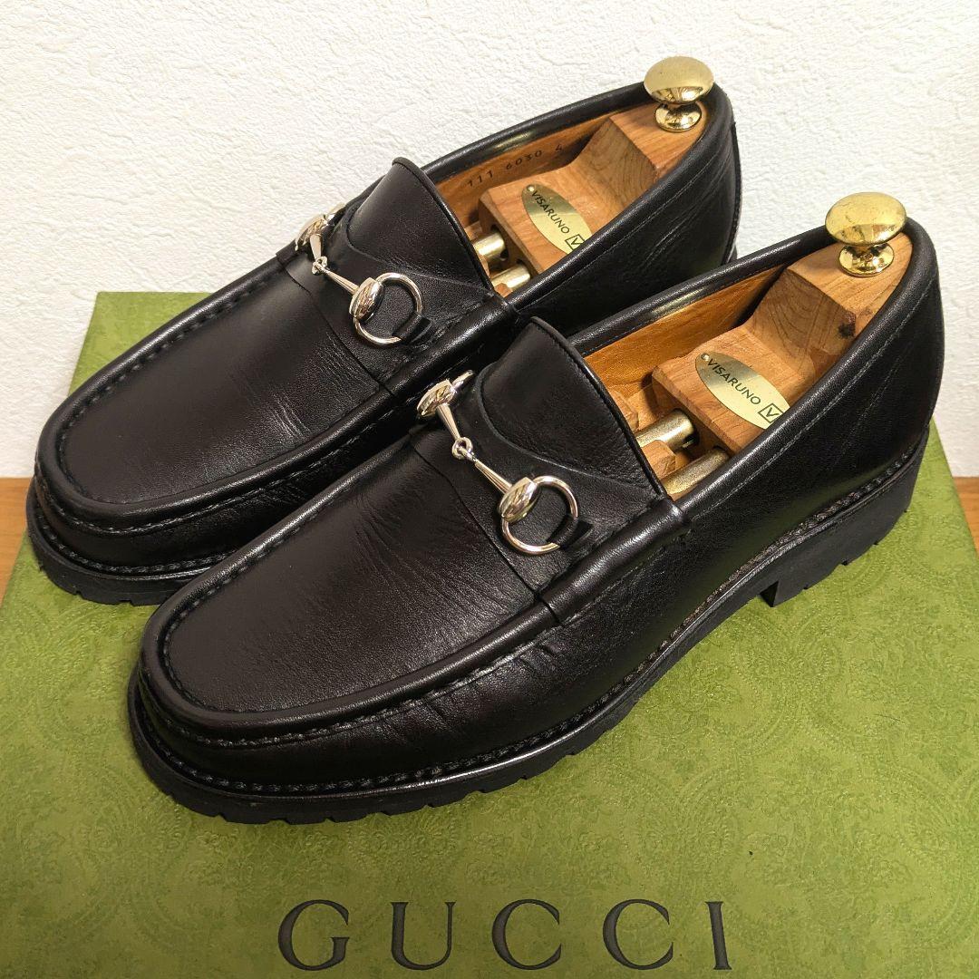 I*２様 美品　GUCCI　ホースビットローファー　ブーツ　黒　40E