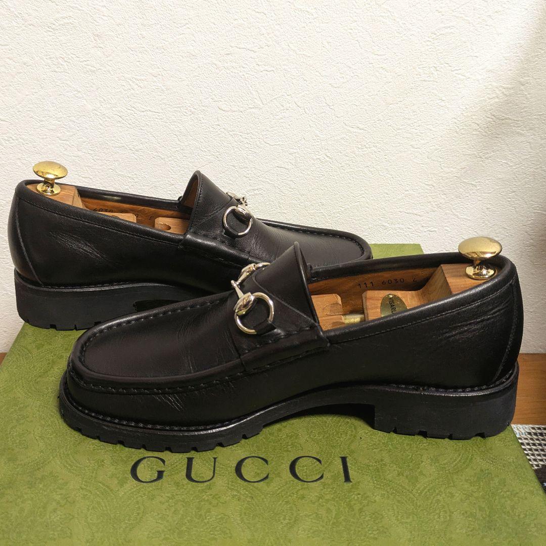 I*２様 美品　GUCCI　ホースビットローファー　ブーツ　黒　40E