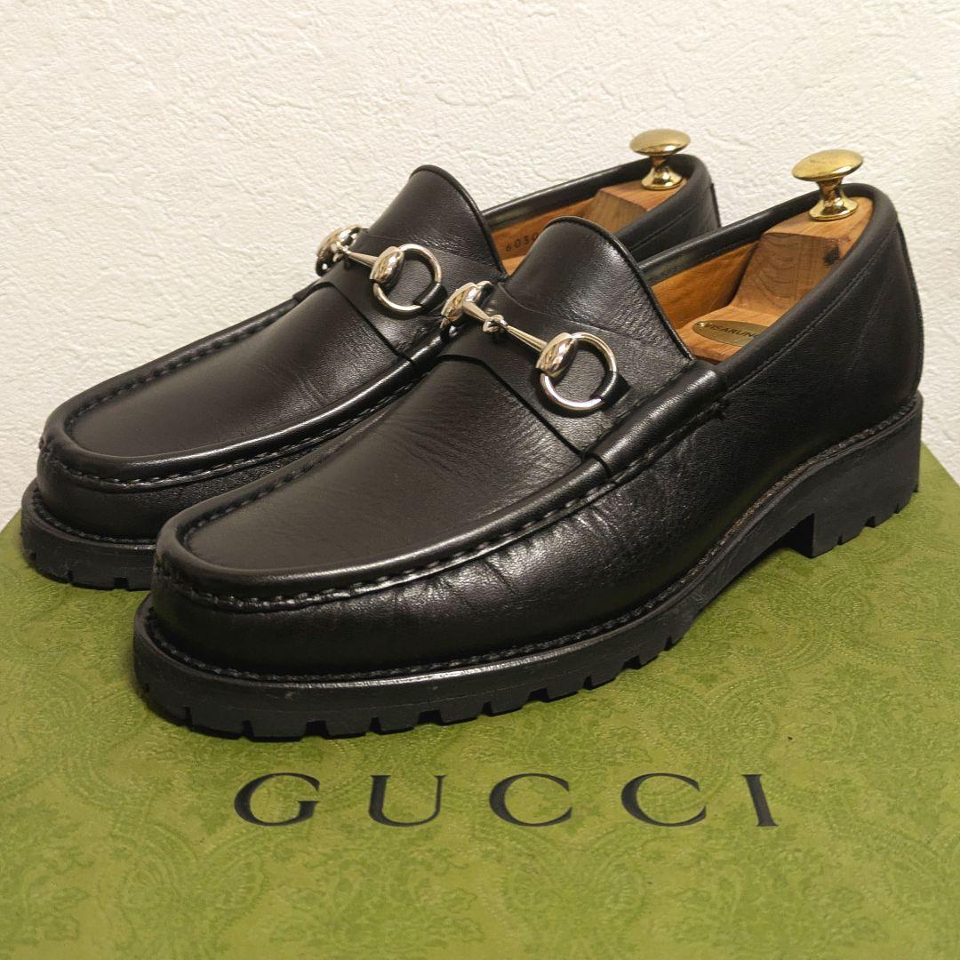 I*２様 美品　GUCCI　ホースビットローファー　ブーツ　黒　40E