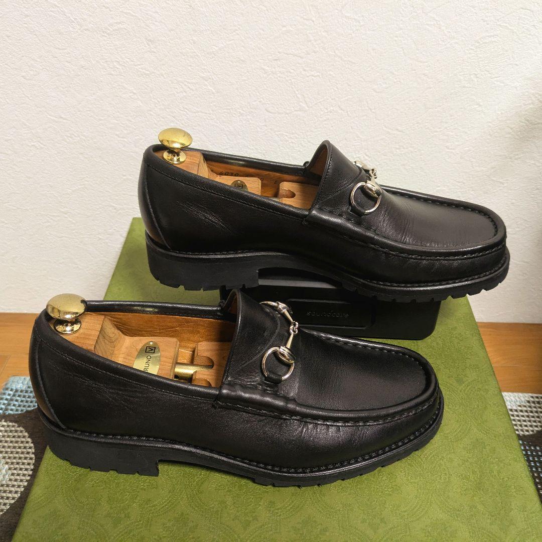 I*２様 美品　GUCCI　ホースビットローファー　ブーツ　黒　40E