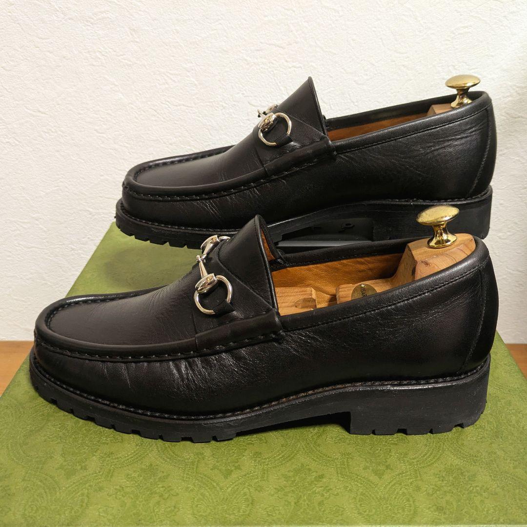 I*２様 美品　GUCCI　ホースビットローファー　ブーツ　黒　40E