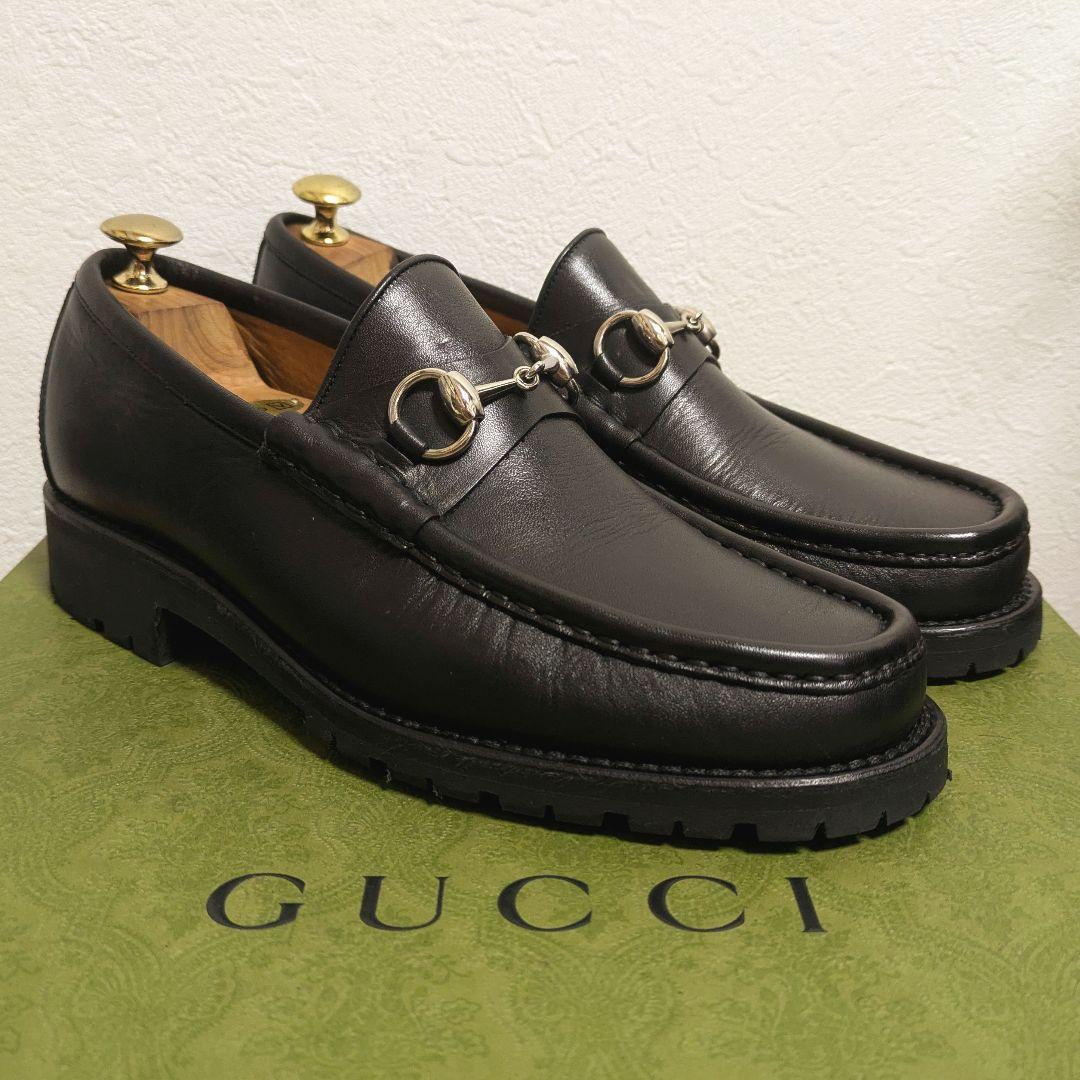 I*２様 美品　GUCCI　ホースビットローファー　ブーツ　黒　40E