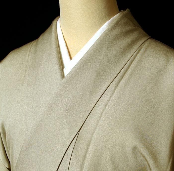 7714■　ややスリム　正絹江戸小紋 　極鮫　蒸栗色系　作家物　美品