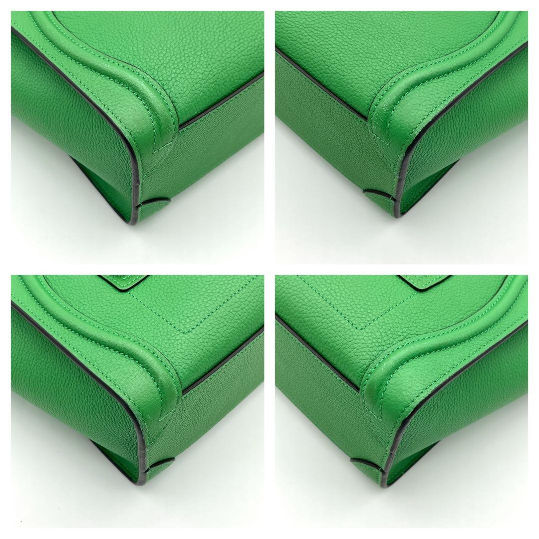 【極美品】セリーヌ ラゲージ ナノ グリーン 2way ハンドバッグ