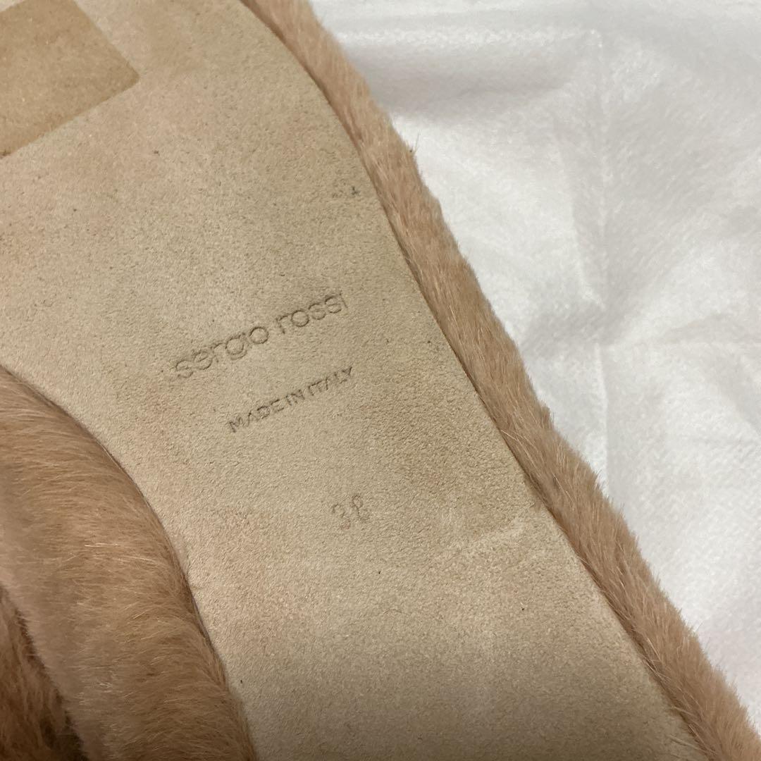 【新品】セロジオロッシ　Sergio Rossi ファー素材 靴 38