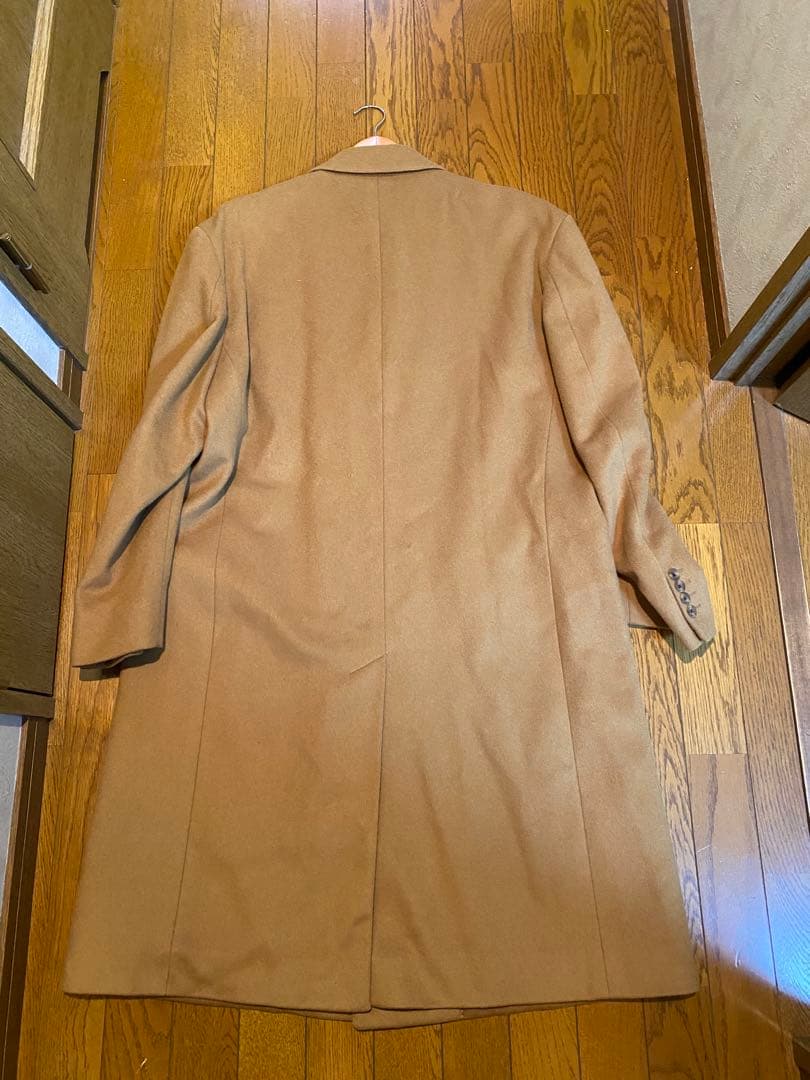 美品　Aquascutum 比翼　チェスターコート　アクアスキュータム　キャメル