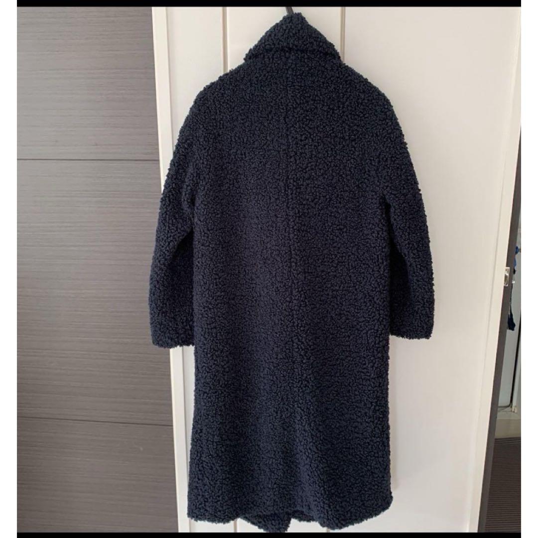 ZARA ボアコート　テディベアコート　ネイビー XS タグ付