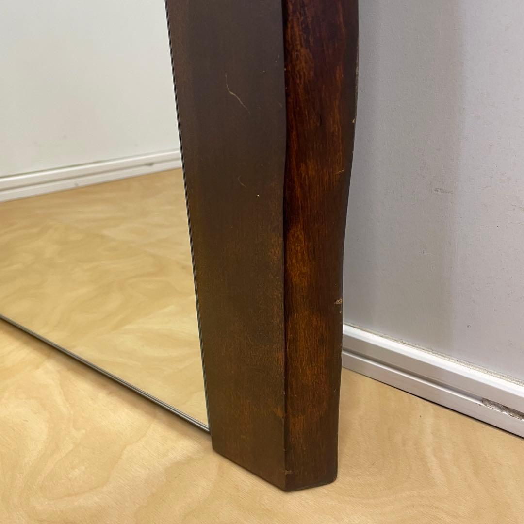 希少 北海道民芸家具 鏡 大型 ミラー 壁掛け鏡 ウォールミラー アンティーク