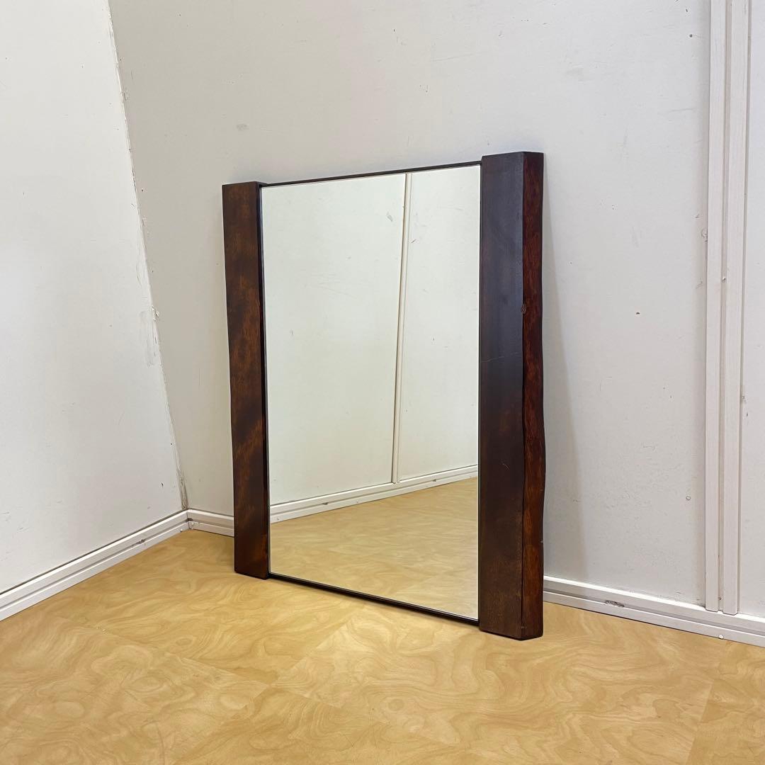 希少 北海道民芸家具 鏡 大型 ミラー 壁掛け鏡 ウォールミラー アンティーク