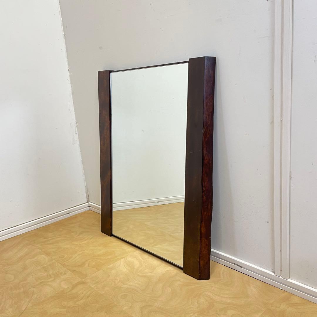 希少 北海道民芸家具 鏡 大型 ミラー 壁掛け鏡 ウォールミラー アンティーク