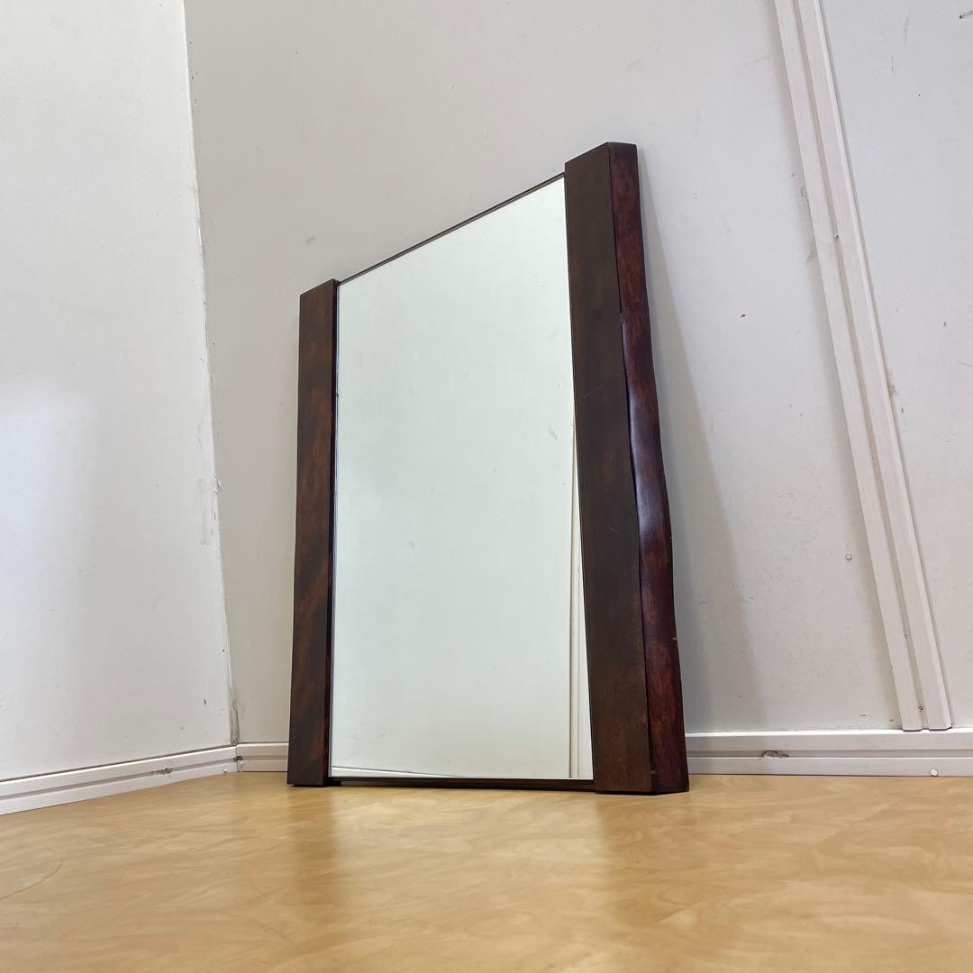 希少 北海道民芸家具 鏡 大型 ミラー 壁掛け鏡 ウォールミラー アンティーク