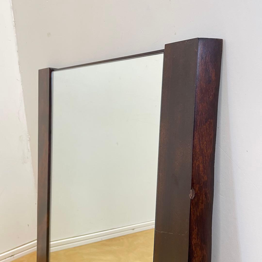 希少 北海道民芸家具 鏡 大型 ミラー 壁掛け鏡 ウォールミラー アンティーク