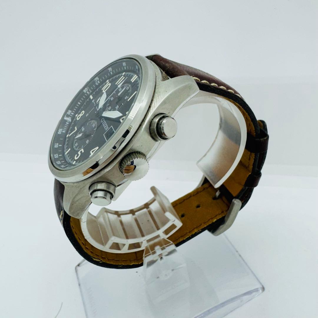 ✨CITIZEN✨シチズン✨エコドライブ✨クロノグラフ✨デイト✨ブラック✨腕時計