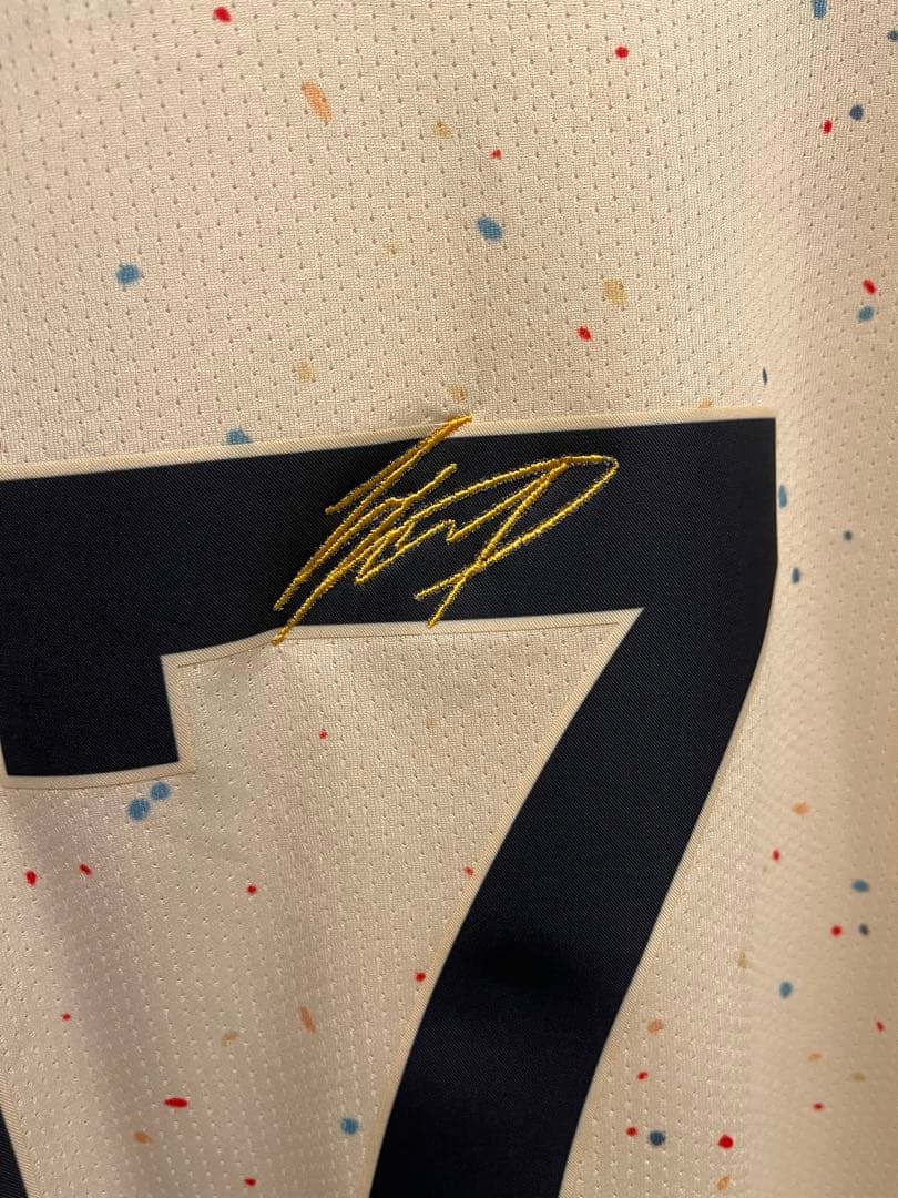 大谷翔平　ドジャースユニフォームメンズL サイン刺繍入り