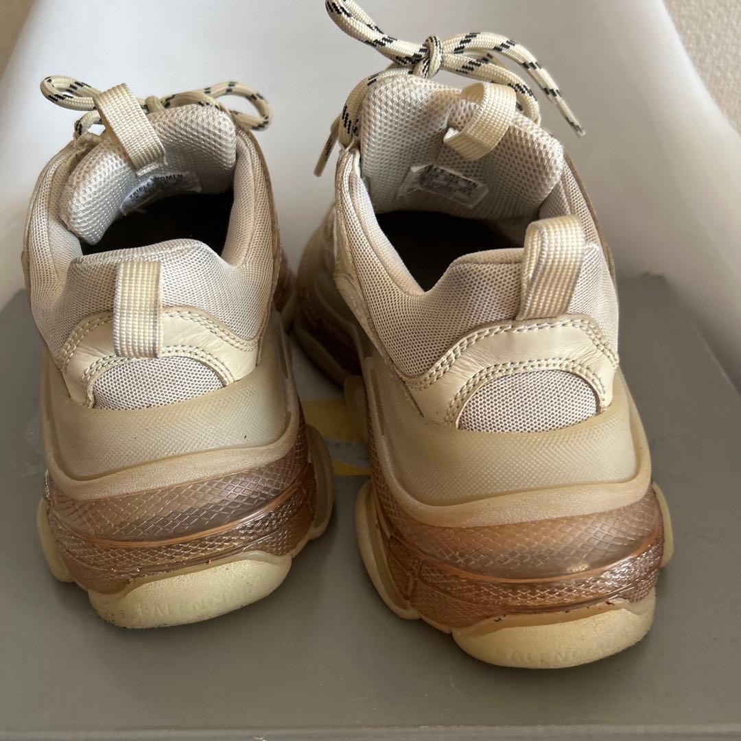 BALENCIAGA Triple S スニーカー 37 ベージュ 替え紐付き
