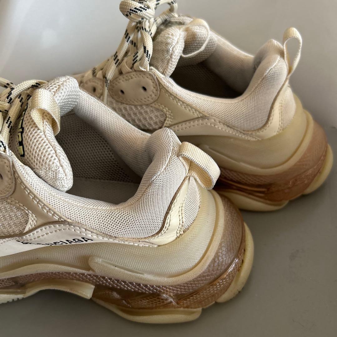 BALENCIAGA Triple S スニーカー 37 ベージュ 替え紐付き