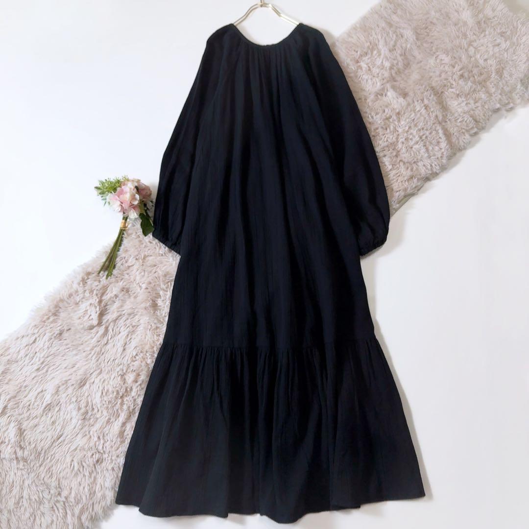 極美品ꕥサラマリカ 2025 2way 前後着 コットンガーゼ ロングドレス M