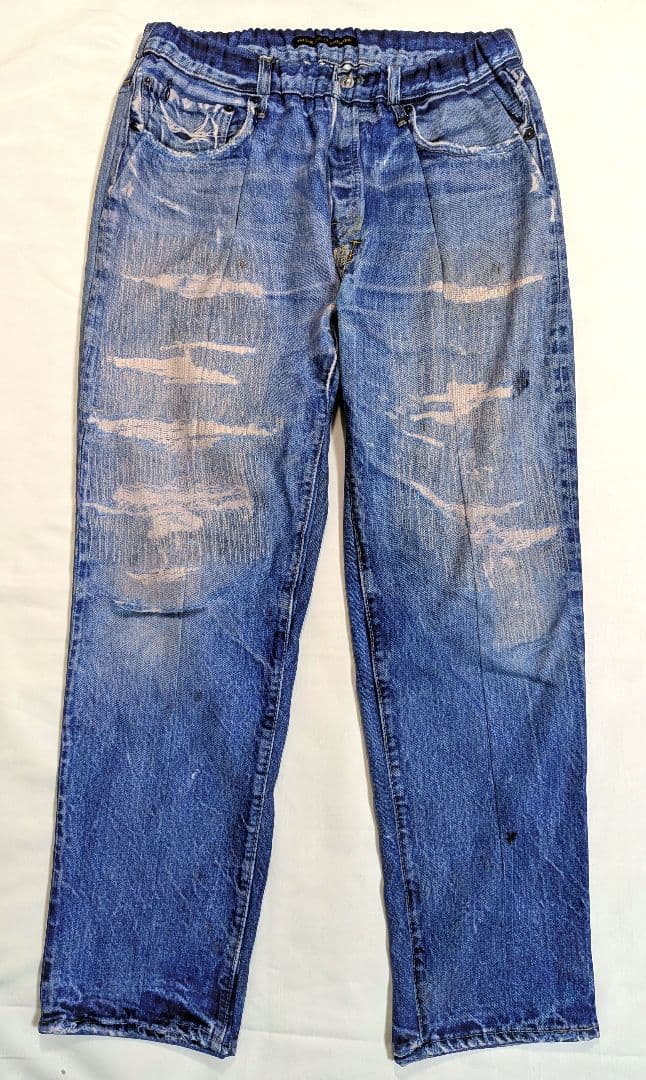 Taking About The Abstraction デニム転写パンツ