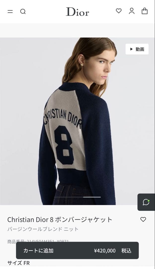 Christian Dior 8 ボンバージャケット 定価42万円