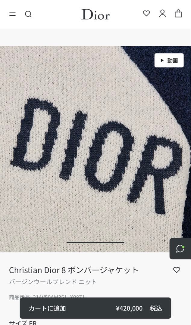 Christian Dior 8 ボンバージャケット 定価42万円