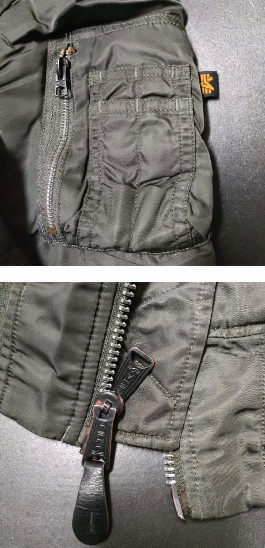 ALPHA MA-1 グレー M フライトジャケット　アルファ