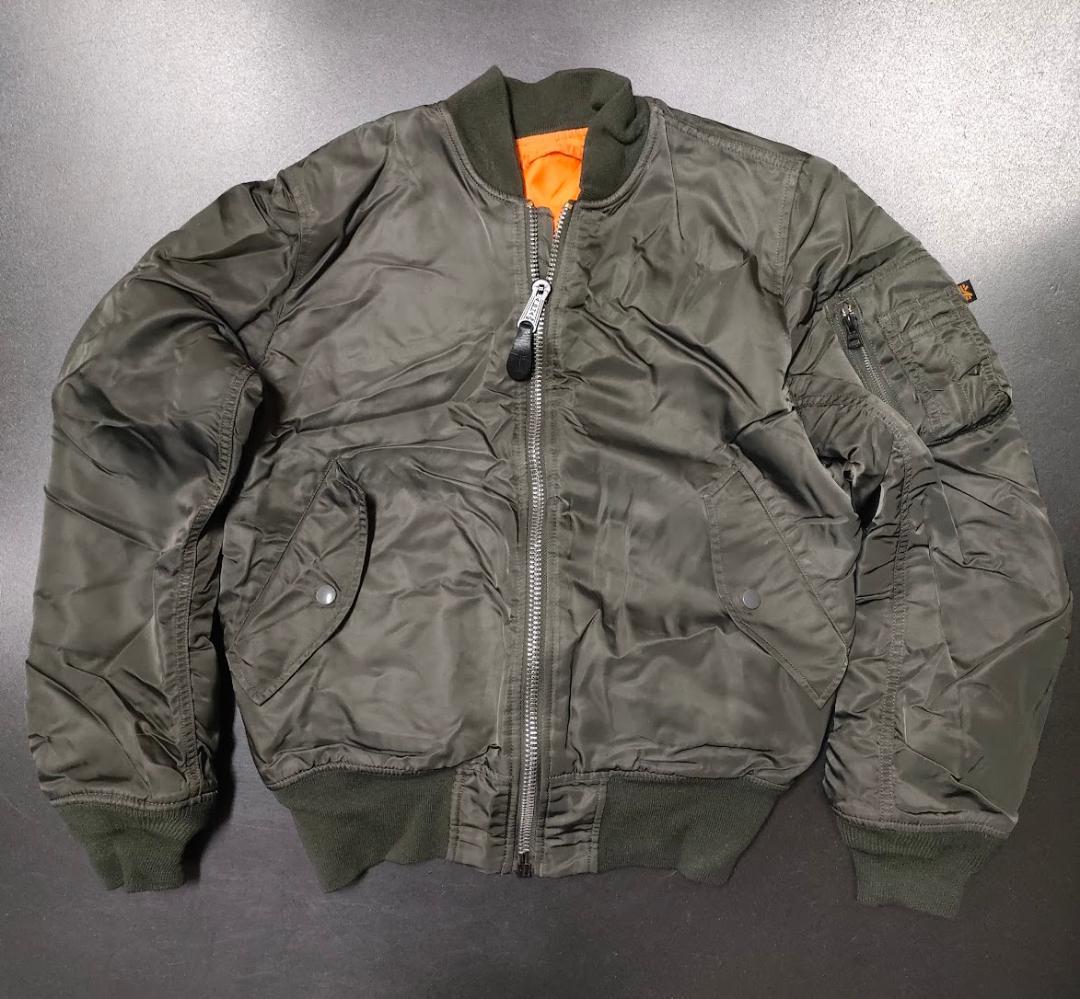 ALPHA MA-1 グレー M フライトジャケット　アルファ